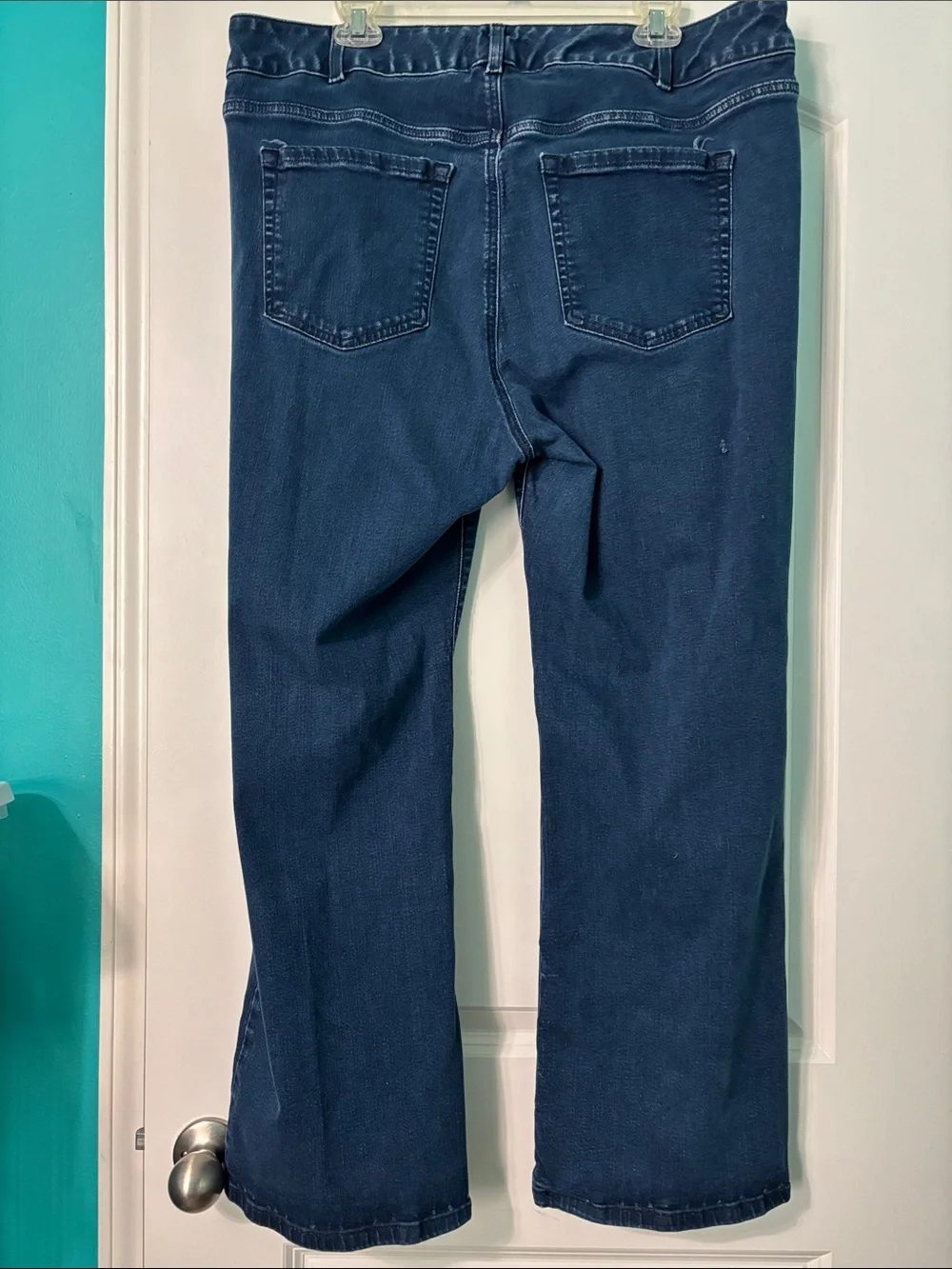 Lane Bryant Dark Blue High-Rise Boot-Leg Tighter Tummy Jeans